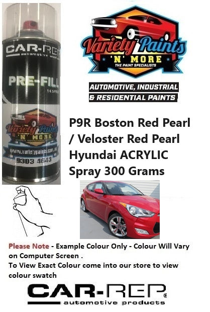 P9R Boston Red Pearl / Veloster Red Pearl Hyundai ACRYLIC Spray 300 Grams