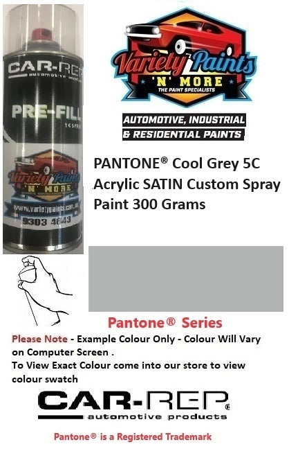 PANTONE® Cool Grey 5C Acrylic SATIN Custom Spray Paint 300 Grams