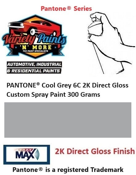 PANTONE® Cool Grey 6C 2K Direct Gloss Custom Spray Paint 300 Grams
