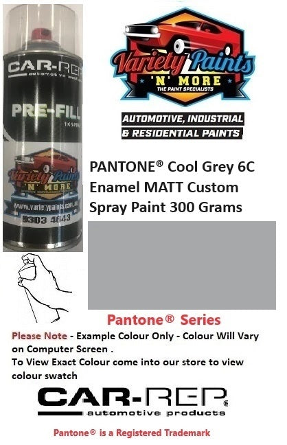 PANTONE® Cool Grey 6C Enamel MATT Custom Spray Paint 300 Grams