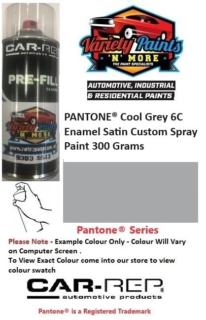 PANTONE® Cool Grey 6C Enamel SATIN Custom Spray Paint 300 Grams