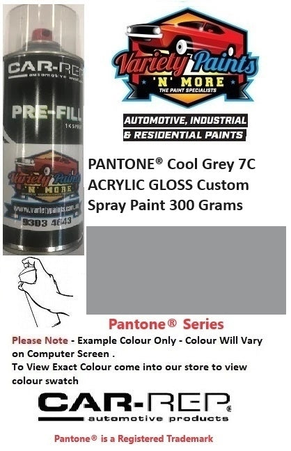 PANTONE® Cool Grey 7C ACRYLIC GLOSS Custom Spray Paint 300 Grams