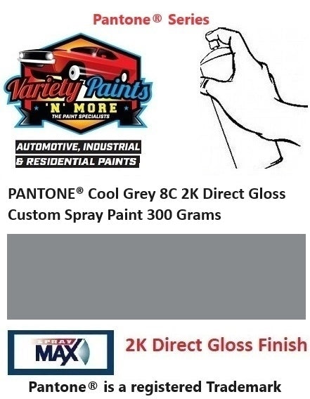 PANTONE® Cool Grey 8C 2K Direct Gloss Custom Spray Paint 300 Grams