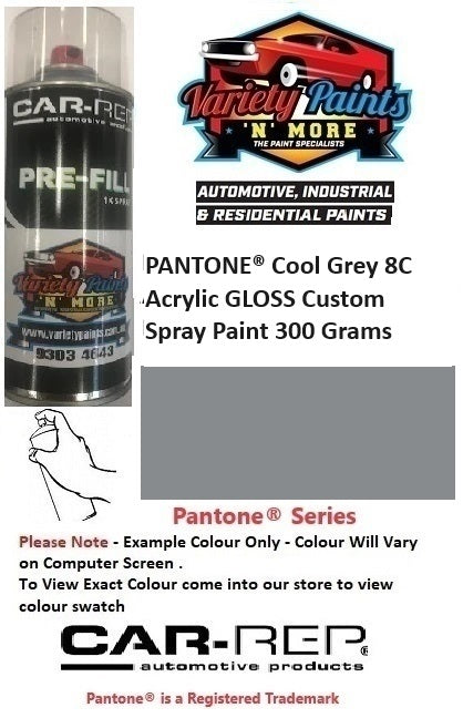PANTONE® Cool Grey 8C ACRYLIC GLOSS Custom Spray Paint 300 Grams
