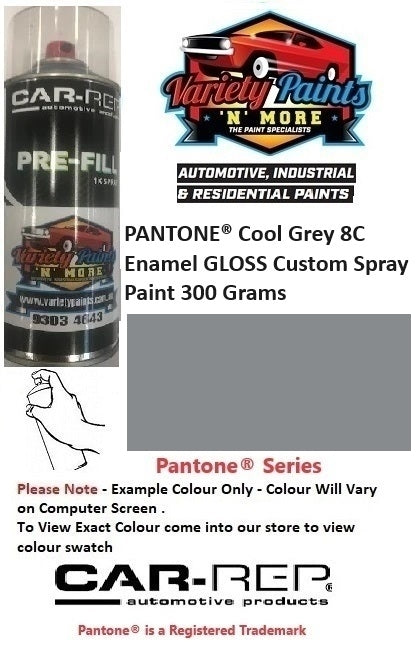 PANTONE® Cool Grey 8C Enamel GLOSS Custom Spray Paint 300 Grams