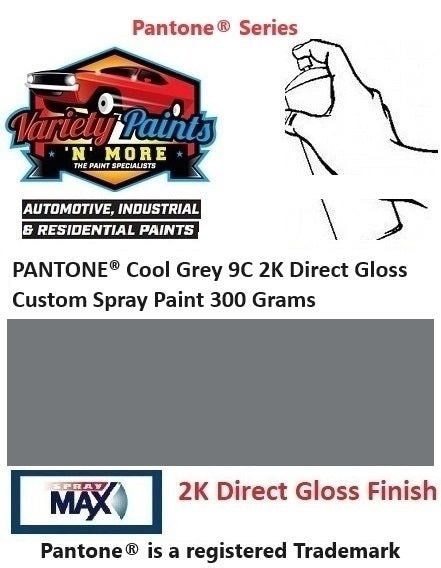 PANTONE® Cool Grey 9C 2K Direct Gloss Custom Spray Paint 300 Grams