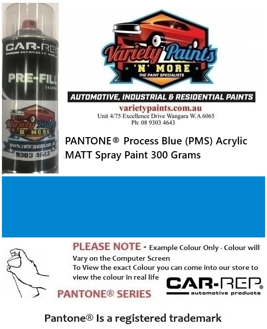 PANTONE® Process Blue (PMS) Acrylic MATT Spray Paint 300 Grams