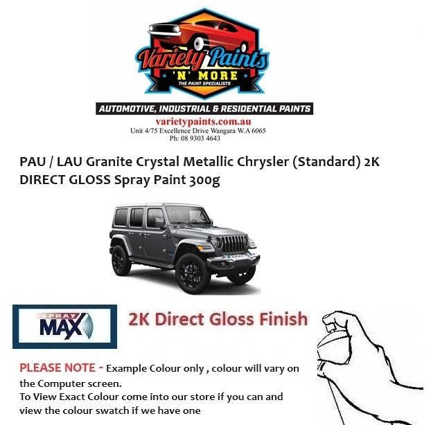 PAU / LAU Granite Crystal Metallic Chrysler/Jeep/Dodge (Standard) 2K DIRECT GLOSS Spray Paint 300g