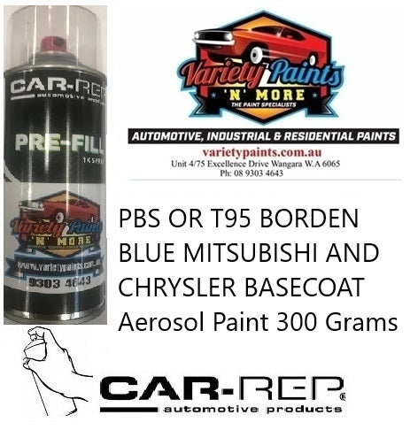 PBS/T95 BORDEN BLUE MITSUBISHI AND CHRYSLER BASECOAT Aerosol Paint 300 Grams 5IS B50