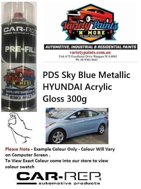 PDS Sky Blue Metallic HYUNDAI Acrylic SPRAY CAN 300G