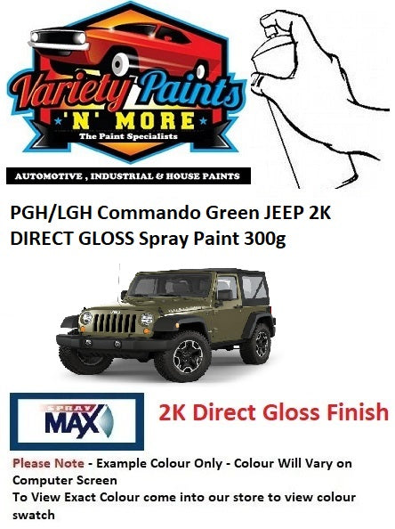 PGH/LGH Commando Green JEEP 2K Direct Gloss Spray Paint 300g