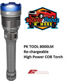 PK TOOL 8000LM Re-chargeable High Power COB Torch