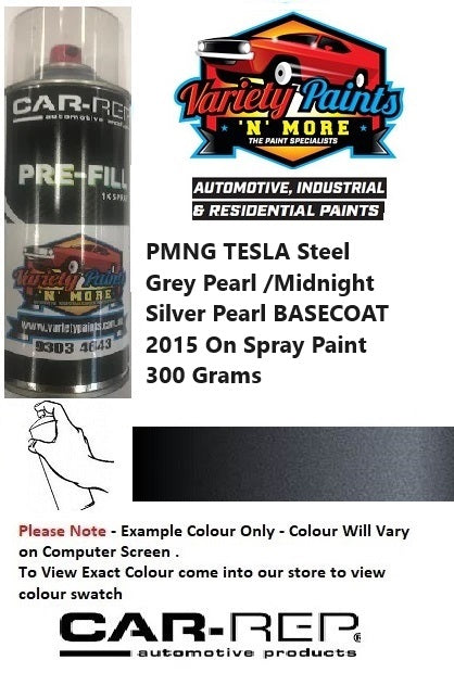 PMNG TESLA Steel Grey Pearl /Midnight Silver Pearl BASECOAT 2015 On Spray Paint 300 Grams