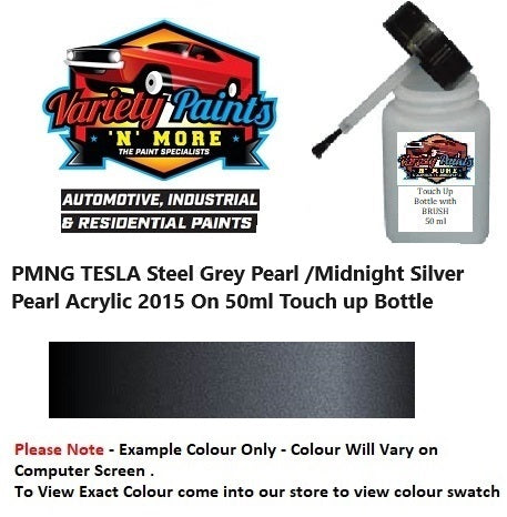 PMNG TESLA Steel Grey Pearl /Midnight Silver Pearl Acrylic 2015 On 50ml Touch up Bottle