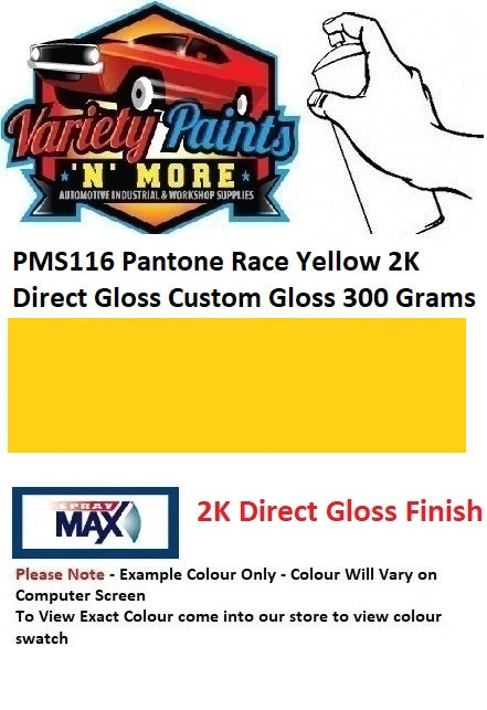 PMS116 PANTONE® Race Yellow 2K Direct Gloss Custom Gloss  300 Grams