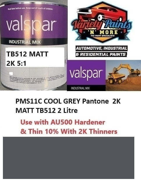 PANTONE® PMS11C Cool Grey 2K MATT TB512 2 Litre PART A