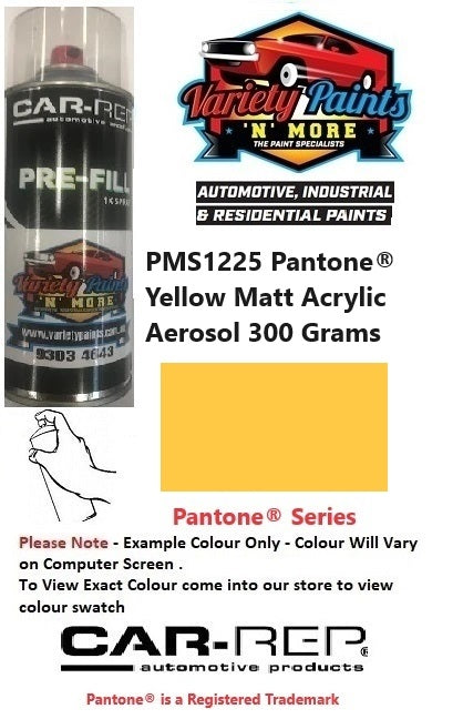 PMS1225 Pantone® Yellow MATT Acrylic Aerosol 300 Grams