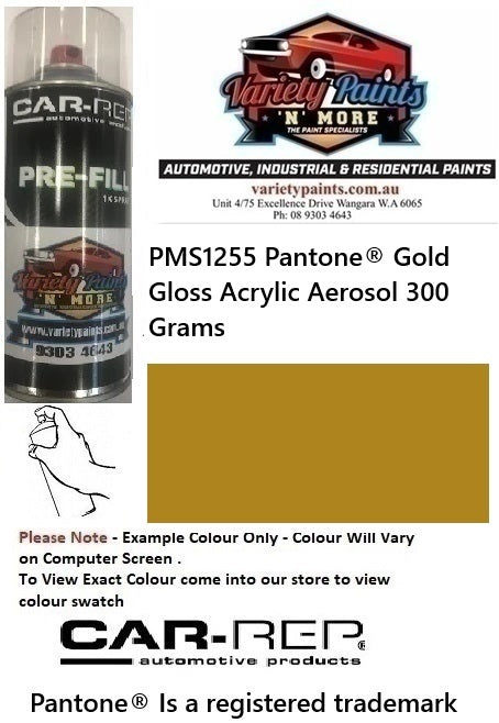 PMS1255 Pantone® Gold Gloss Acrylic Aerosol 300 Grams