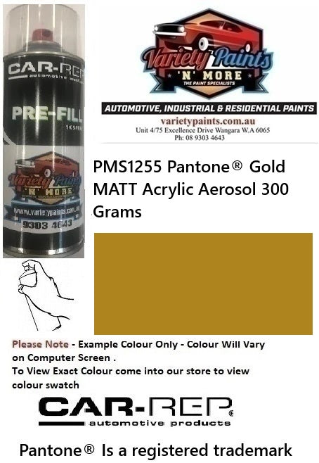 PMS1255 Pantone® Gold MATT Acrylic Aerosol 300 Grams