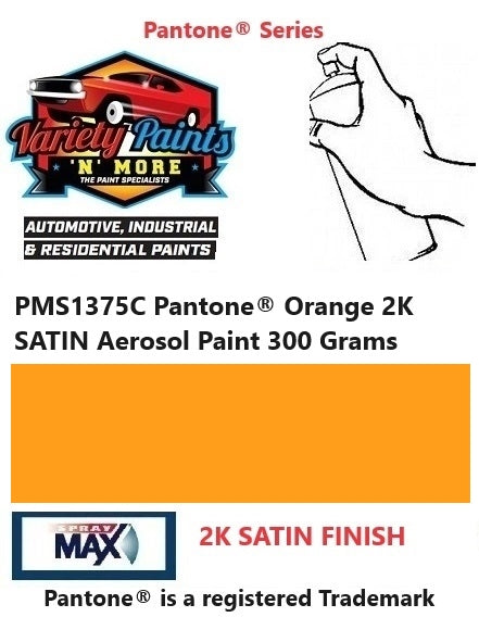 PMS1375C PANTONE® Orange 2K SATIN Aerosol Paint 300 Grams