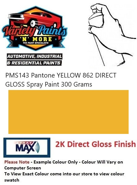 PMS143 Pantone YELLOW 862 DIRECT GLOSS Spray Paint 300 Grams