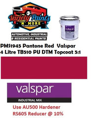 PMS1945 Pantone Red 2K Direct Gloss 4 Litre PU DTM Topcoat 5:1