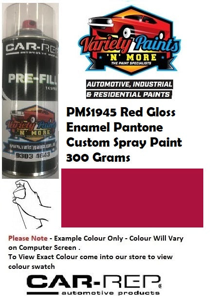 PMS1945 Pantone® Red Gloss Enamel Custom Spray Paint 300 Grams