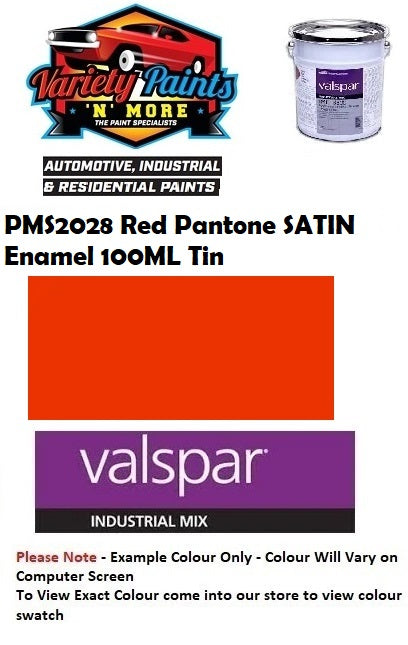 PMS2028 Red PMS Pantone SATIN Enamel 100ML Tin