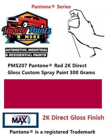 PMS207 Pantone® Red 2K Direct Gloss Custom Spray Paint 300 Grams