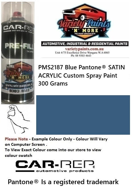PMS2187 Blue Pantone® SATIN ACRYLIC Custom Spray Paint 300 Grams