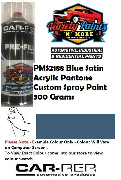 PMS2188 Blue Pantone SATIN ACRYLIC Custom Spray Paint 300 Grams