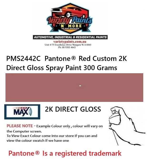 PMS2442C  Pantone® Red Custom 2K Direct Gloss Spray Paint 300 Grams