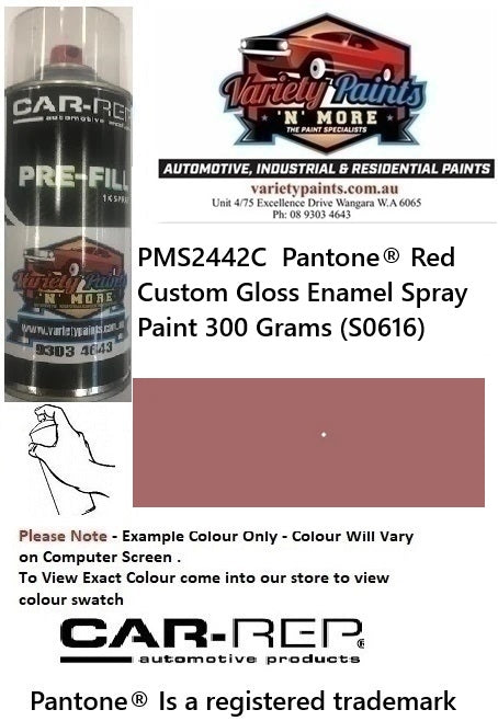 PMS2442C  Pantone® Red Custom Gloss Enamel Spray Paint 300 Grams (S0616)