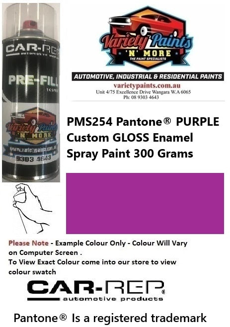 PMS254 Pantone® PURPLE Custom GLOSS Enamel Spray Paint 300 Grams 1IS 112