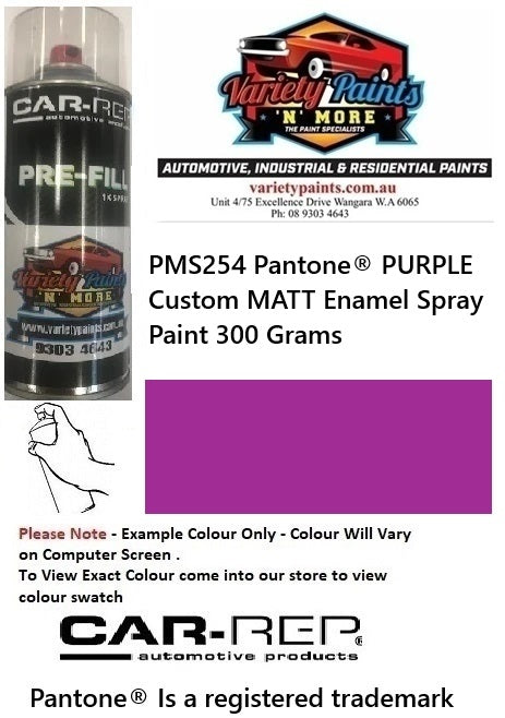 PMS254 Pantone® PURPLE Custom MATT Enamel Spray Paint 300 Grams