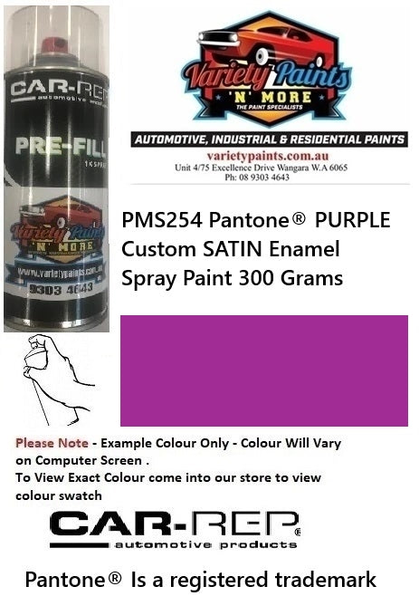 PMS254 Pantone® PURPLE Custom SATIN Enamel Spray Paint 300 Grams