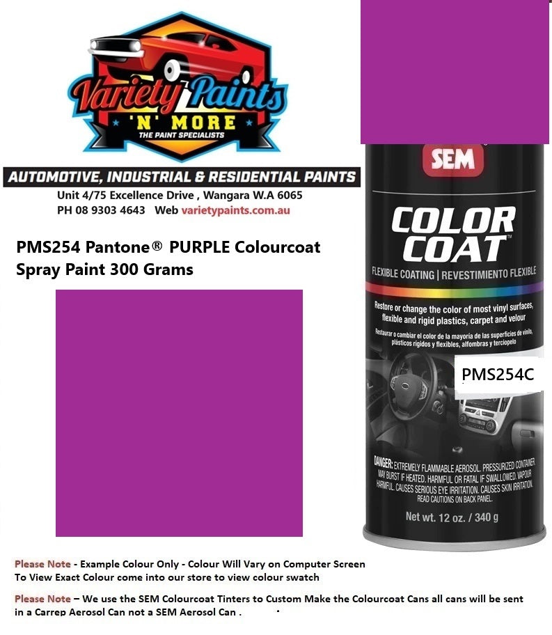PMS254c Pantone® SEM Colourcoat Vinyl/Plastic Aerosol Paint 300 Grams