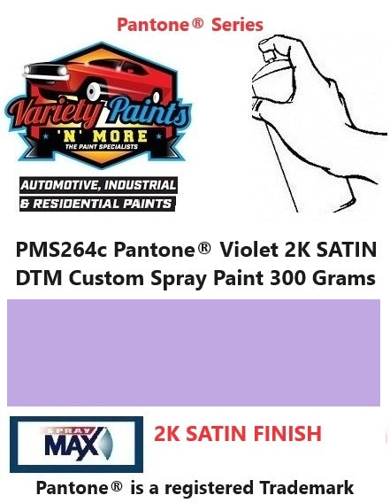 PMS264c Pantone® Violet 2K SATIN DTM Custom Spray Paint 300 Grams