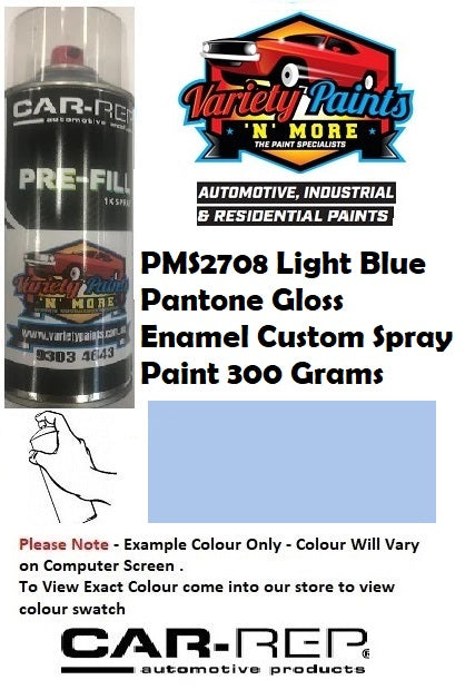 PMS2708 Pantone® Light Blue Gloss Enamel Custom Spray Paint 300 Grams