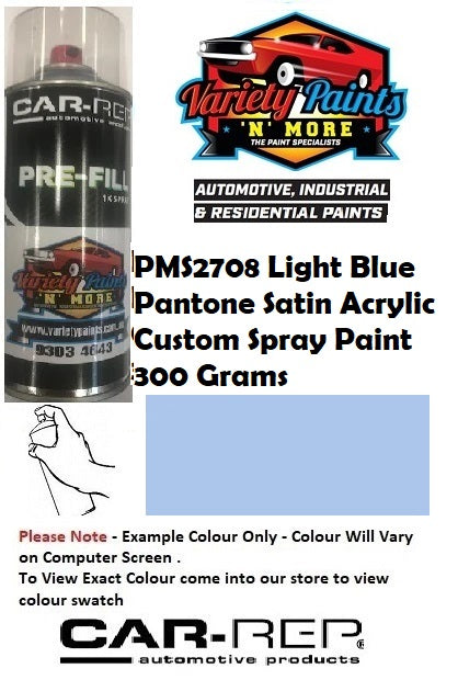 PMS2708 Pantone® Light Blue Pantone Satin Acrylic Custom Spray Paint 300 Grams
