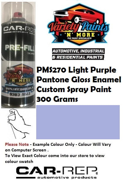 PMS270 Light Purple Pantone Gloss Enamel Custom Spray Paint 300 Grams