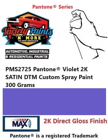 PMS2725 Pantone® Violet 2K SATIN DTM Custom Spray Paint 300 Grams