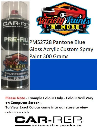 PMS2728 Pantone® Blue GLOSS ACRYLIC Custom Spray Paint 300 Grams