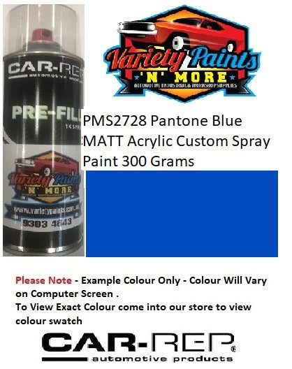 PMS2728 Pantone Blue MATT ACRYLIC Custom Spray Paint 300 Grams