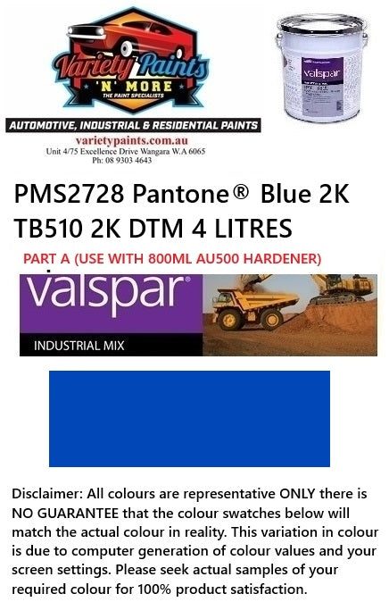 PMS2728 Pantone® Blue 2K TB510 2K DTM 4 LITRES