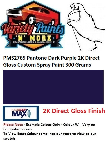 PMS2765 Pantone Dark Purple 2K Direct Gloss Custom Spray Paint 300 Grams