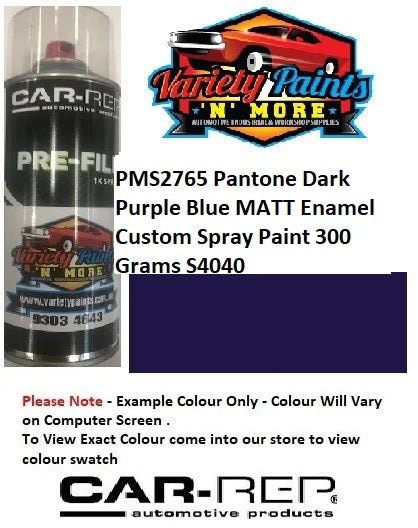 PMS2765 Pantone Dark Purple Blue MATT ENAMEL Custom Spray Paint 300 Grams S4040