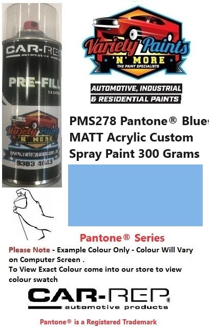 PMS278 Pantone® Blue MATT Acrylic Custom Spray Paint 300 Grams 3IS 41A