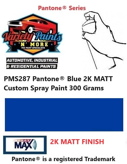 PMS287 Pantone® Blue 2K MATT Custom Spray Paint 300 Grams
