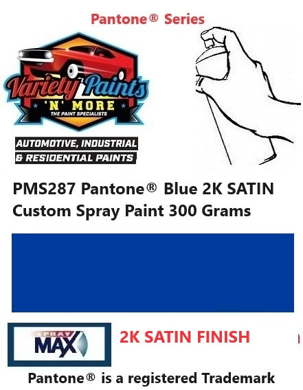 PMS287 Pantone® Blue 2K SATIN Custom Spray Paint 300 Grams